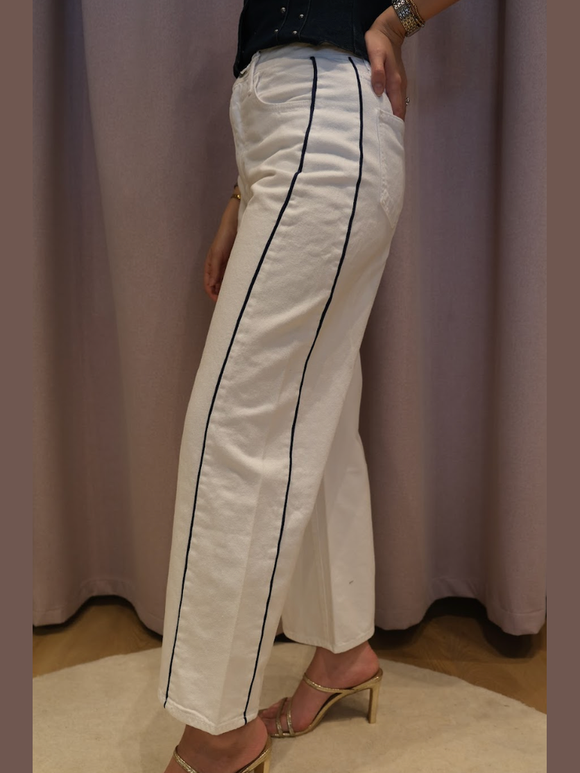 Navy Barrel Jeans