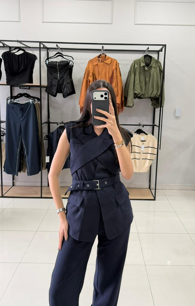 Set sastre azul cinto